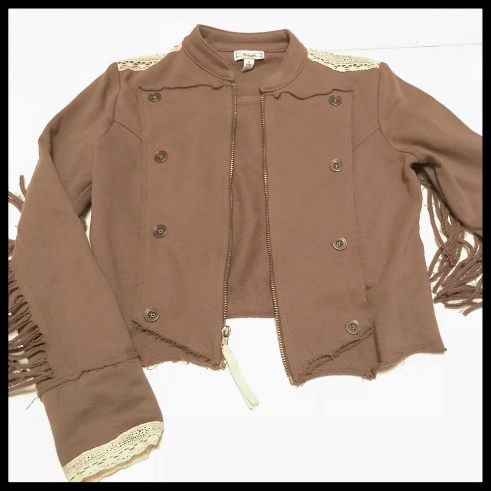 Girls size small (7/8) fringe jacket